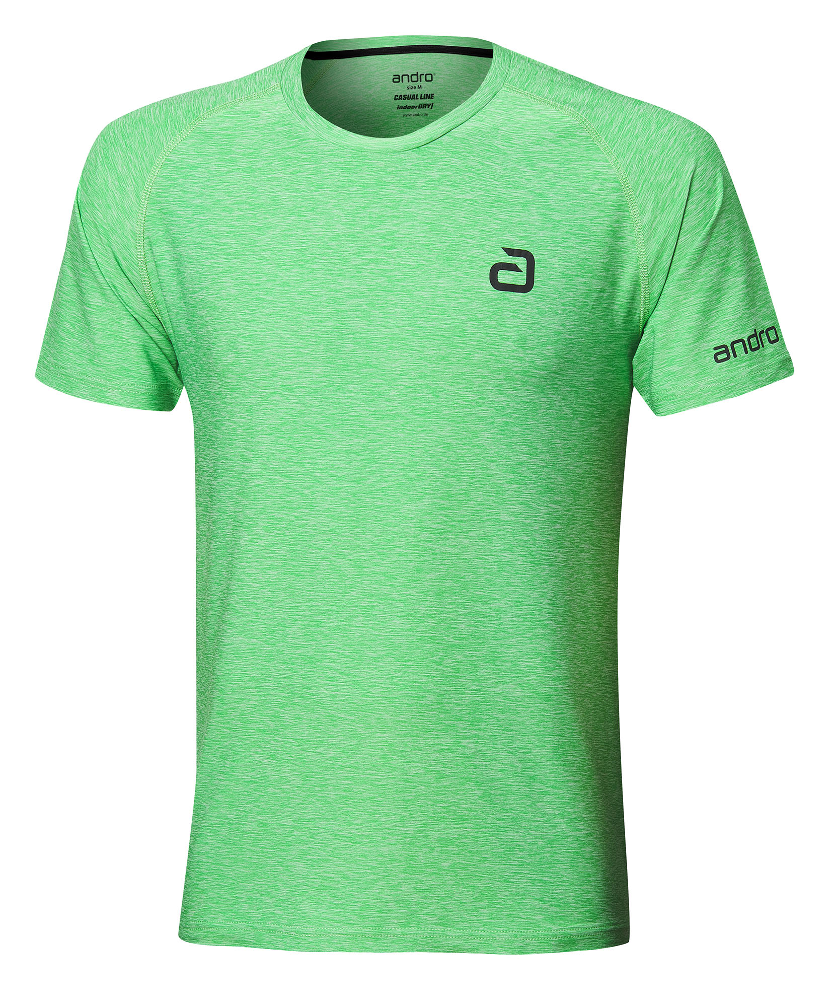 andro Trikot Melange Alpha grün CASUAL | Schöler&Micke 